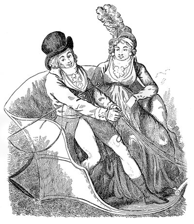 Un cardellino e la sua padrona, 1796 da Isaac Cruikshank