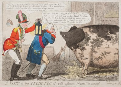 Una visita al maiale irlandese!! Con riflessioni fisiche e morali da Isaac Cruikshank