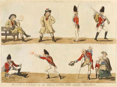 Sarebbe un soldato? o la storia della spedizione bellica di John Bull da Isaac Cruikshank