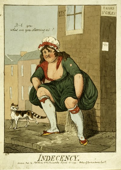 Indecenza, 1799 da Isaac Cruikshank