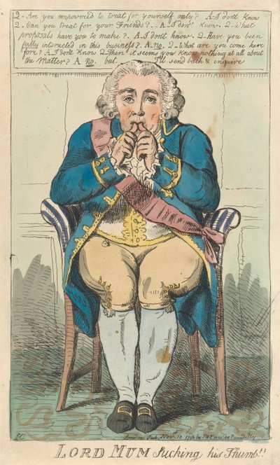 Lord Mum si succhia il pollice da Isaac Cruikshank