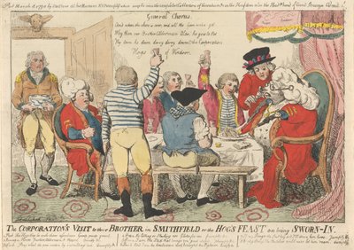 Der Besuch der Corporation bei ihrem Bruder in Smithfield oder das Schweinefest bei der Vereidigung da Isaac Cruikshank