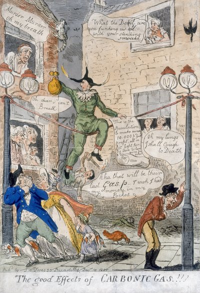 I buoni effetti del gas carbonico!, 1807 da Isaac Cruikshank