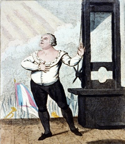 Il martirio di Luigi XVI, Re di Francia da Isaac Cruikshank