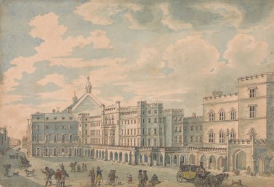 Vista delle case dei Lord e dei Comuni da Old Palace Yard da Isaac Cruikshank