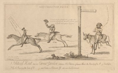 Westminster Races, Una Corsa Politica a Convent Garden da Isaac Cruikshank