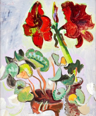 Natura morta floreale con amaryllis da Isaac Grünewald