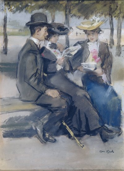 Nel Bois de Boulogne vicino a Parigi da Isaac Israels (signed by artist)
