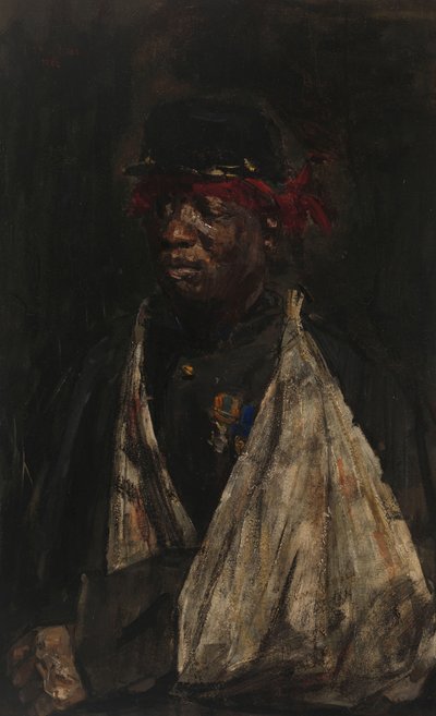 Ritratto di un soldato KNIL ferito da Isaac Israels (signed by artist)
