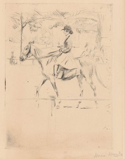 Donna a cavallo da Isaac Israels (signed by artist)