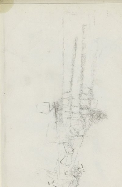 Abklatsch van de krijttekening op blad 25 verso da Isaac Israels