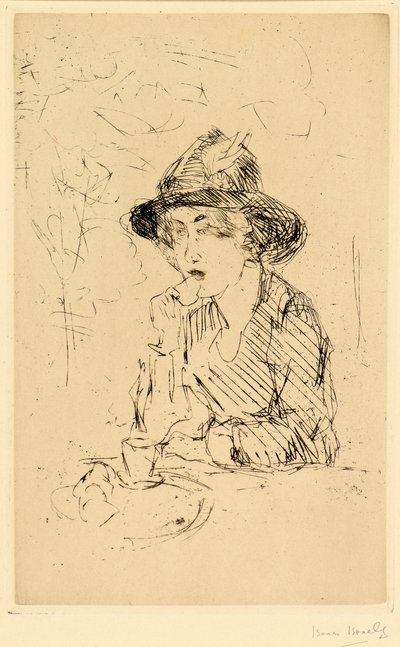 Signora alla tavola della colazione da Isaac Israels