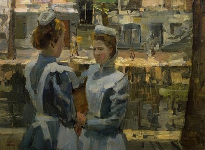 Le domestiche sulla Leidsegracht da Isaac Israels