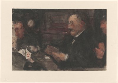 Uomini che giocano a carte in un caffè da Isaac Israels