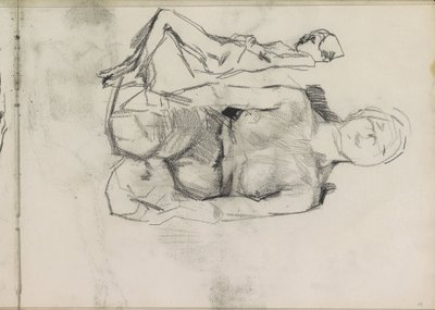 Nudo femminile inginocchiato e sdraiato da Isaac Israels
