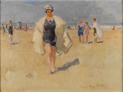 Signora sulla spiaggia di Viareggio da Isaac Israels