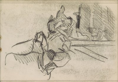 Uomo sdraiato, possibilmente dormiente da Isaac Israels