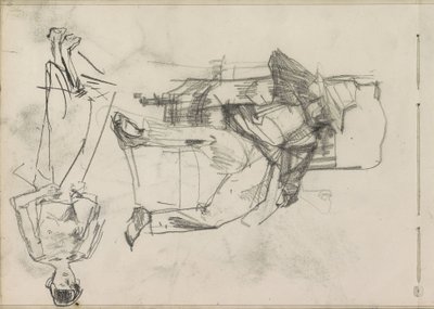 Uomo su una sedia e una donna in piedi da Isaac Israels