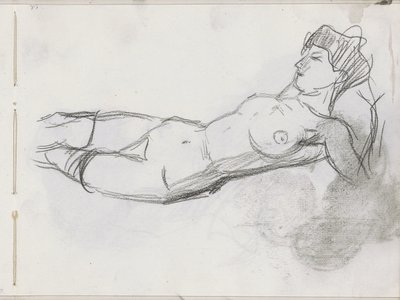 Nudo femminile reclinato da Isaac Israels