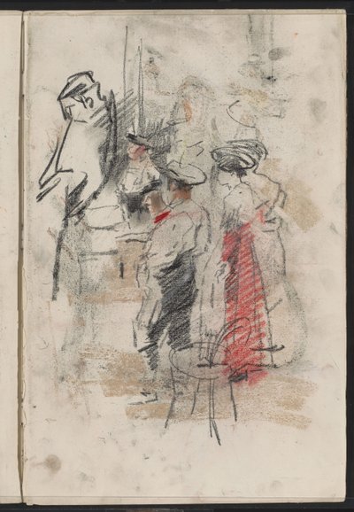 Uomini e donne in piedi, forse presso una tribuna da Isaac Israels