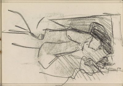 Donna in piedi, di profilo da Isaac Israels