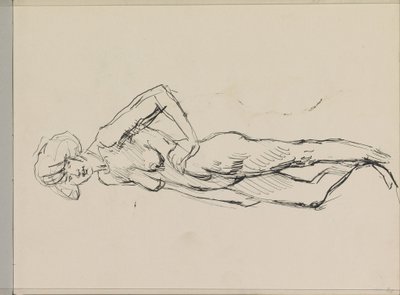 Nudo femminile in piedi da Isaac Israels