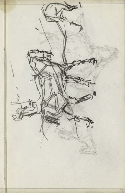Due cavalli attaccati con un cavaliere da Isaac Israels