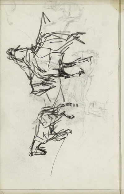 Due cavalli con un cavaliere da Isaac Israels