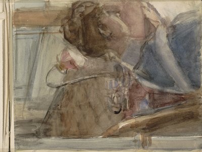 Donna a un tavolo da Isaac Israels