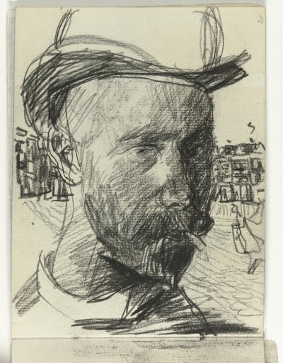 Autoritratto di Isaac Israels, fumando da Isaac Israels