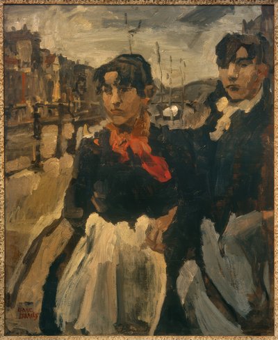 Due ragazze al Lijnbaansgracht da Isaac Israels