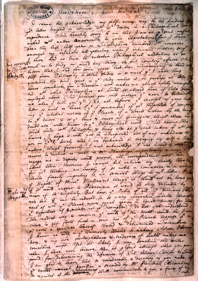 Lettera scritta da Isaac Newton, 28 novembre 1679 da Isaac Newton