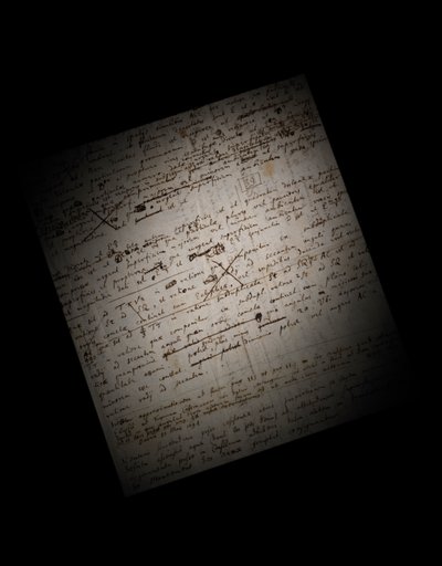 Due pagine di revisioni al Principia Mathematica da Isaac Newton