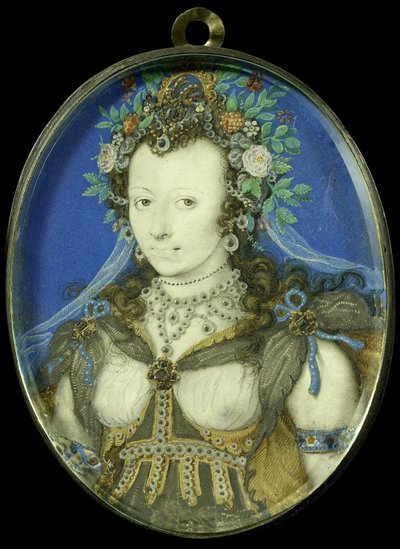 Ritratto di una Donna in Costume da Maschera come Flora da Isaac Oliver