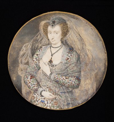 Signora sconosciuta, precedentemente chiamata Lucy Harrington, Contessa di Bedford, c.1605 da Isaac Oliver