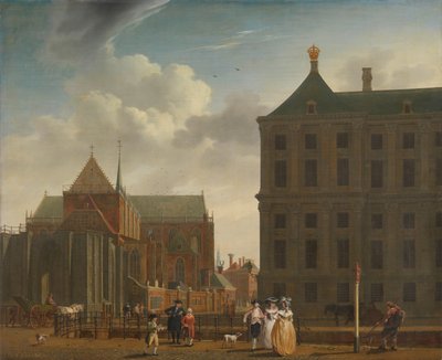 La Nieuwe Kerk e il Municipio sulla Piazza Dam ad Amsterdam da Isaac Ouwater