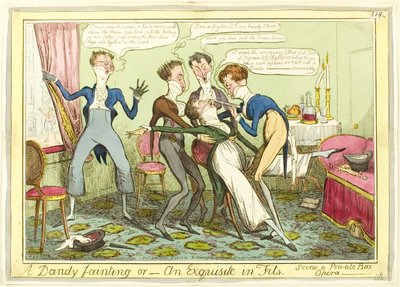 Uno svenimento dandy da Isaac Robert Cruikshank