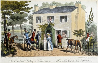 Un bordello nella campagna inglese - in "The english spy" di Charles Molloy Westmacott, ill. di Robert Cruikshank, Londra da Isaac Robert Cruikshank