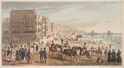 Personaggi sullo Steyne, Brighton, da The English Spy, pub. 1824 da Isaac Robert Cruikshank