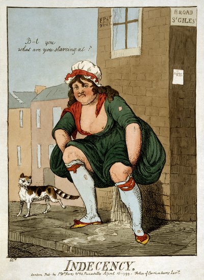 Indecenza, 1799 da Isaac Robert Cruikshank