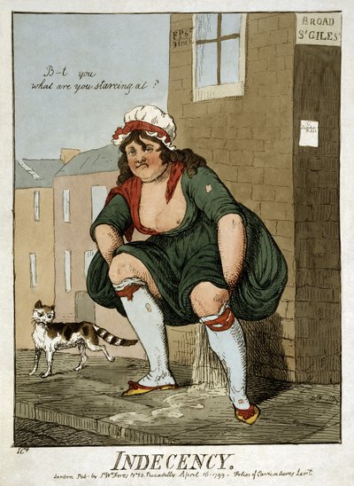 Indecenza, 1799 da Isaac Robert Cruikshank