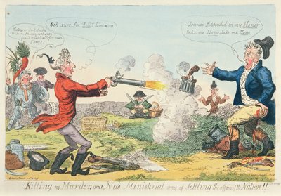 Killing no Murder, o un nuovo modo ministeriale di sistemare gli affari della Nazione!, 1809 da Isaac Robert Cruikshank