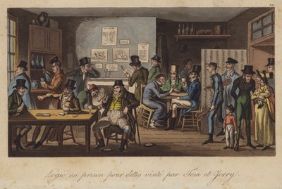 Logica nella prigione dei debitori, visitata da Tom e Jerry da Isaac Robert Cruikshank