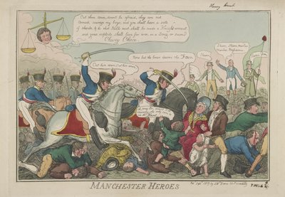Eroi di Manchester, 1819 da Isaac Robert Cruikshank