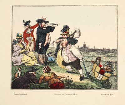 Passatempi di Primrose Hill, 1791 da Isaac Robert Cruikshank