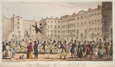 Collegiali del Surrey che danno un passaggio a un avvocato, da The English Spy, pub. 1824 da Isaac Robert Cruikshank