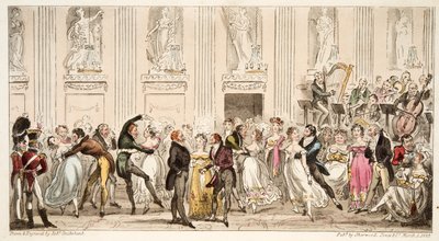 Il ballo dei Cipriani alle Argyle Rooms, da The English Spy, pub. 1824 da Isaac Robert Cruikshank