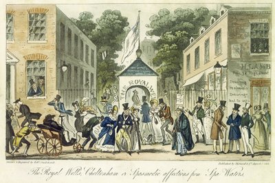 Le Terme Reali, Cheltenham, 1825 da Isaac Robert Cruikshank