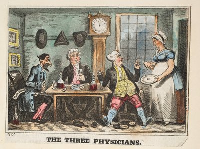I tre medici, c.1824 da Isaac Robert Cruikshank