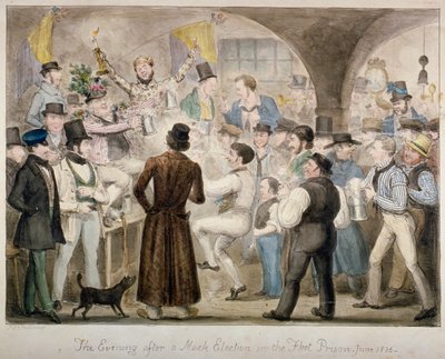 La sera dopo una falsa elezione nella prigione di Fleet, giugno 1835 da Isaac Robert Cruikshank